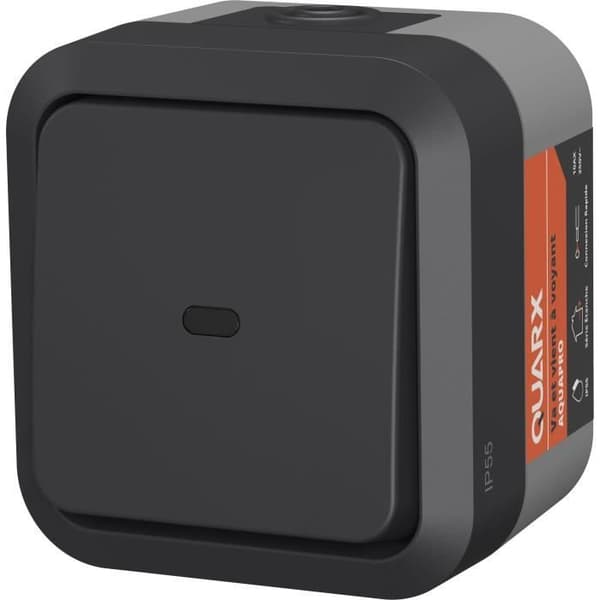 Kaksiasentoinen kytkin - QUARX - Aqua Pro - Ulkokäyttöön, merkkivalo, IP55, 250V