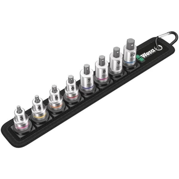 Wera 05003971001 Invändig sexkantssats Längd: 35 mm, 38,5 mm Skaft: 3-8" (10 mm) 9 stycken 1 st(ar)