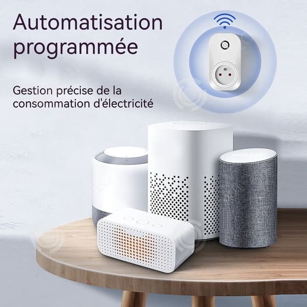 INN Fransk kontakt 2000W Bluetooth/WIFI-anslutning med tidsinställd av/på-funktion och statistik över eldata smart kontakt