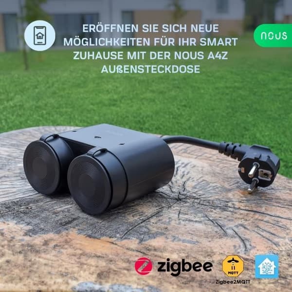 Smart Plug - VI - A4Z - Vattentålig - Timer - Kompatibel med Alexa och Google Home