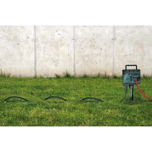 Trädgårdsförlängningssladd - Brennenstuhl - 1154450 - 4 uttag - Kabel 10m - 230V 16A Svart