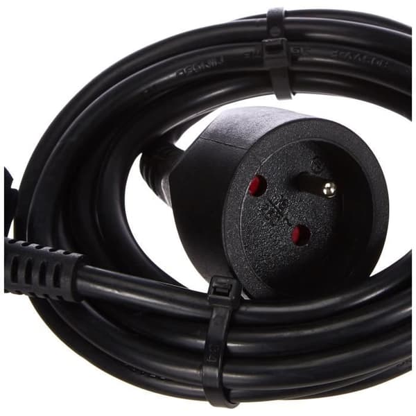 Hushållsförlängning HO5VVF - 3x1,5 mm² - 3 m - svart