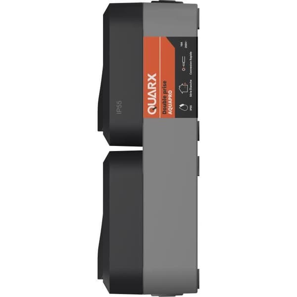 Kaksoispistorasia - QUARX - Aqua Pro - Ulkokäyttöön, pystysuora, IP55, 250V, 16A