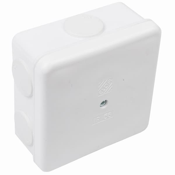 Pinta-asennusrasia läpivienneillä 80x80x38mm ilman liittimiä IP56 valkoinen PON 56 BZL Elda Schneider PON568080BZL