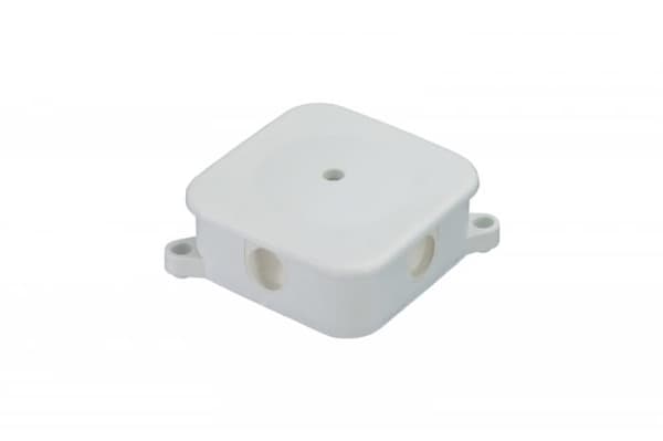 Pinta-asennusrasia kaapeliläpivienneillä 85x85x35mm ilman liittimiä IP44 valkoinen Pak-Plast P2.