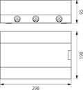 Pikkukuva 4 / 4: Modulaarinen jakokeskus 1x12 pinta-asennettava läpinäkyvä N+PE SRn-12 Elektro-Plast 1.3
