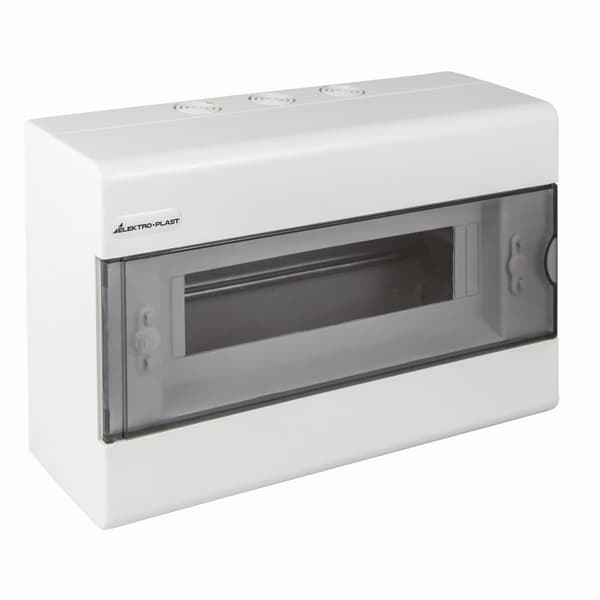 Modulaarinen jakokeskus 1x12 pinta-asennettava läpinäkyvä N+PE SRn-12 Elektro-Plast 1.3