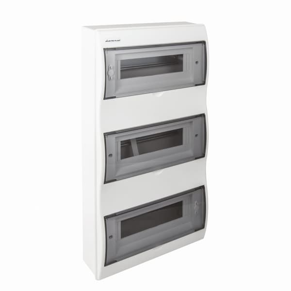 Modulaarinen jakokeskus 3x12 pinta-asennettava läpinäkyvä N+PE RN-36 Elektro-Plast 7.6