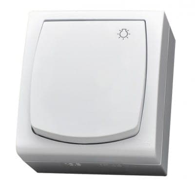 Madera valkoinen n/t-kytkinvalaisin IP44