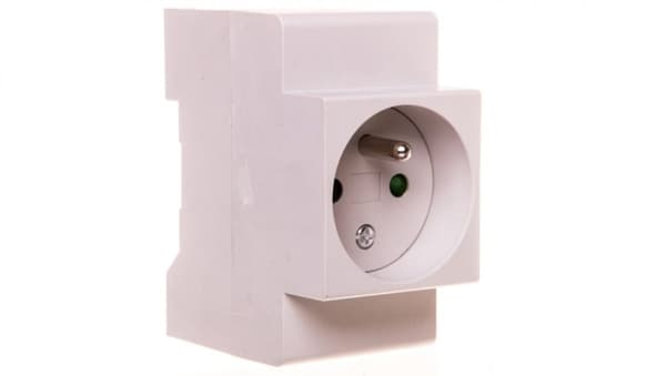 Modulær servicestikdåse 2P+Z 16A 250V til DIN-skinne KMFS-16A 19490