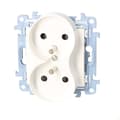 Pikkukuva 3 / 4: Kaksoispistorasia maadoituksella ja virtapiirisuojilla (moduuli) 16 A, 250 V~, ruuviliittimet, valkoinen Simon10