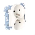 Pikkukuva 2 / 4: Kaksoispistorasia maadoituksella ja virtapiirisuojilla (moduuli) 16 A, 250 V~, ruuviliittimet, valkoinen Simon10