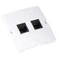 Pikkukuva 2 / 2: RJ45-kaksoistietokonepistoke BMF52.02/11 Valkoinen perusmoduuli