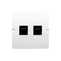 Pikkukuva 1 / 2: RJ45-kaksoistietokonepistoke BMF52.02/11 Valkoinen perusmoduuli