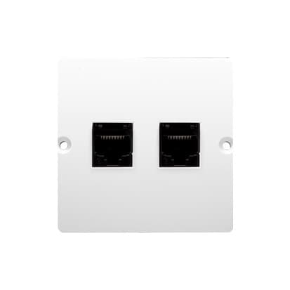 RJ45-kaksoistietokonepistoke BMF52.02/11 Valkoinen perusmoduuli