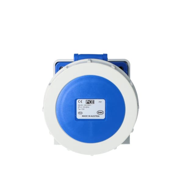 Kiinteä pistorasia 32A 230V 2P+Z ilman kuristinta IP67