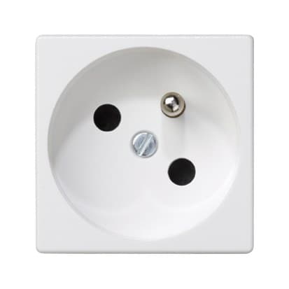 K45-pistorasia maadoituksella 16A/230V~, valkoinen Valkoinen