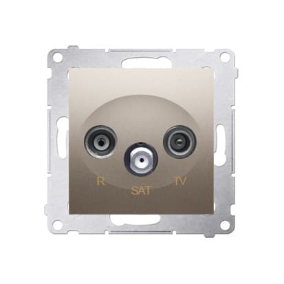 RTV-SAT terminal/terminalfatning dæmper RTV 1.0dB SAT 1.0dB, mat guld Simon54 Guld