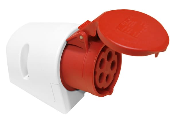 Kiinteä pistorasia 32A 400V 3P+Z+N IP44