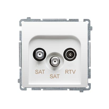 SAT/SAT/RTV-liitäntä BMZAR+SAT3.1-P2.01/11 Perusmoduuli valkoinen Valkoinen