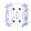 Pikkukuva 3 / 4: Maadoitettu kaksoispistorasia (moduuli) 16 A, 250 V~, ruuviliittimet, valkoinen Simon10