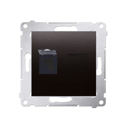 Enkelt datoruttag RJ45 kategori 6 med dammskydd, antracit Simon54 Antracit