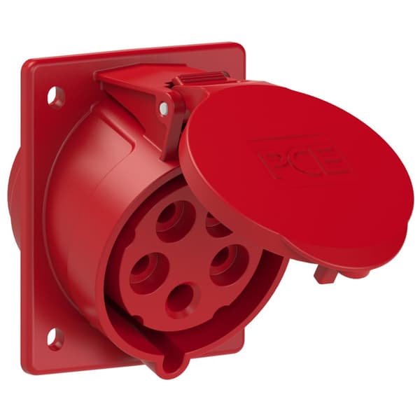 Kulmapistorasia 32A 400V 3P+Z+N 87x97mm IP44
