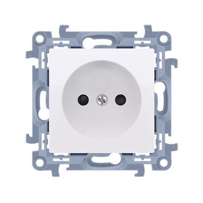 Yksittäispistorasia ilman maadoitusta (moduuli) 16 A, 250 V~, ruuviliittimet, valkoinen Simon10
