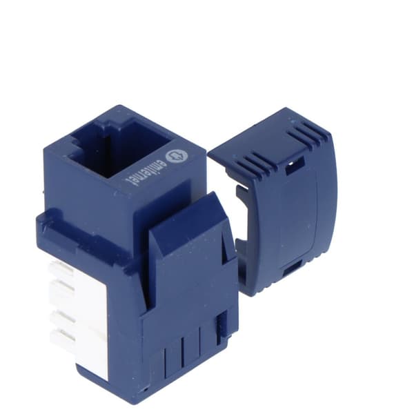 UTP RJ 45 kat. 5e keystone-stikkontakt blå