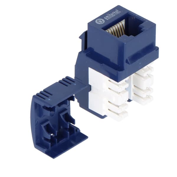 UTP RJ 45 kat. 5e keystone-stikkontakt blå