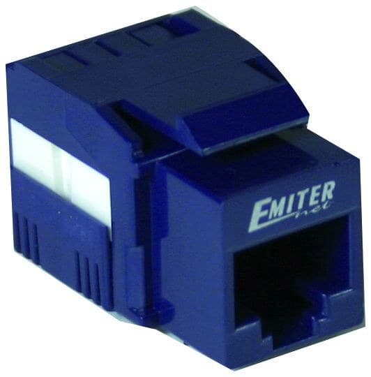 UTP RJ 45 kat. 5e keystone-stikkontakt blå