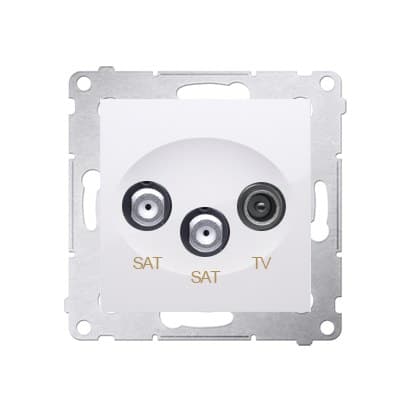 RTV-SAT-SAT dobbelt satellitstik, hvid Simon54