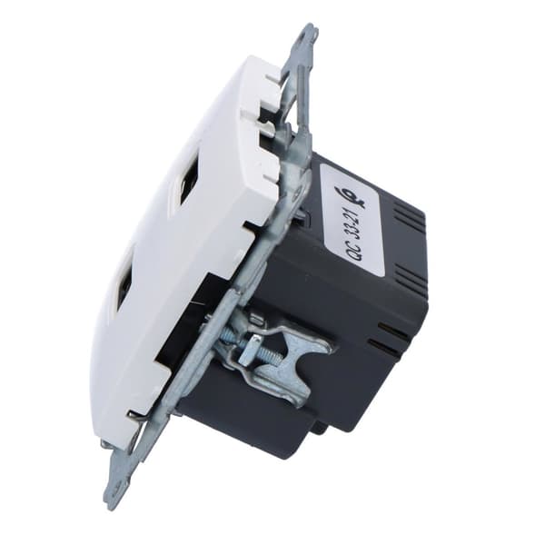 Laturi 2 x USB (moduuli), 2,1 A, 5 V DC, 230 V, valkoinen Simon54