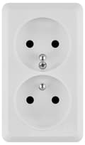 Miniatyrbillede 3 af 5: Stikkontakt 2x2P+Z n/t IP20, hvid BERG