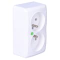 Miniatyrbillede 2 af 5: Stikkontakt 2x2P+Z n/t IP20, hvid BERG