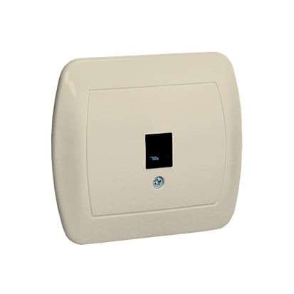 Yksittäinen puhelinpistorasia AT1E/12, beige Beige