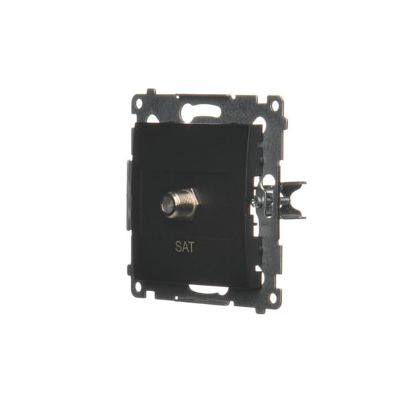 Enkelt SAT-antennestik (modul). Til individuelle installationer, matsort Simon54