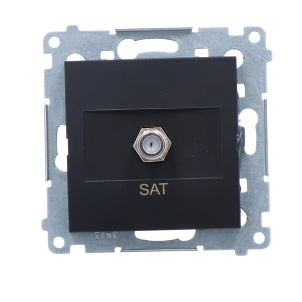 Enkelt SAT-antennestik (modul). Til individuelle installationer, matsort Simon54
