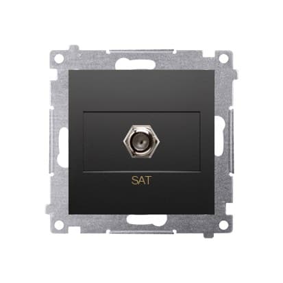 Enkelt SAT-antennestik (modul). Til individuelle installationer, matsort Simon54