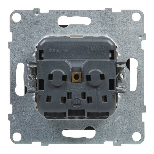 SCHUKO-pistorasia 2P+Z - 16 A - 250 V~ - sulkimella - automaattiset liittimet, BLACK SUNO