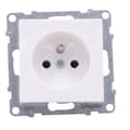Miniatyrbillede 3 af 4: Stikkontakt 2P+Z - - 16 A - 250 V~ - automatiske klemmer, HVID SUNO