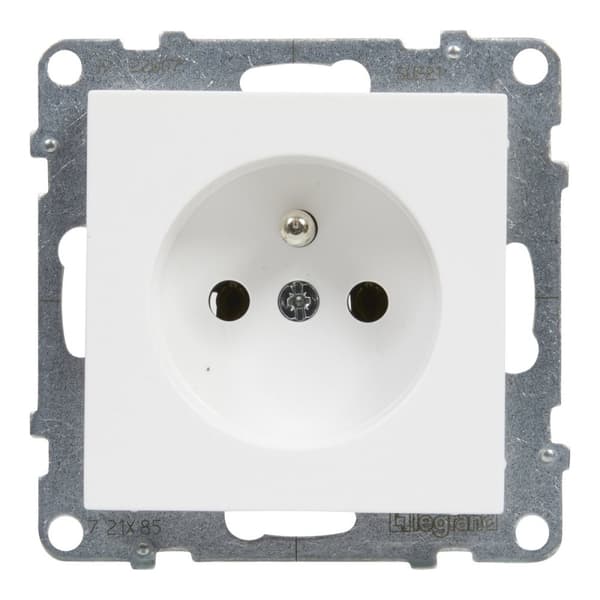 Pistorasia 2P+Z - 16 A - 250 V~ - ruuviliittimet, VALKOINEN SUNO