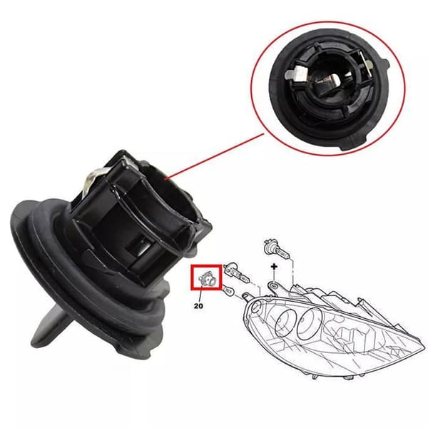 Fäste för blinkerslykta fram/bak – Kompatibel med Peugeot, Renault, Citroën – OEM referenser 7701069725 / 6215.46