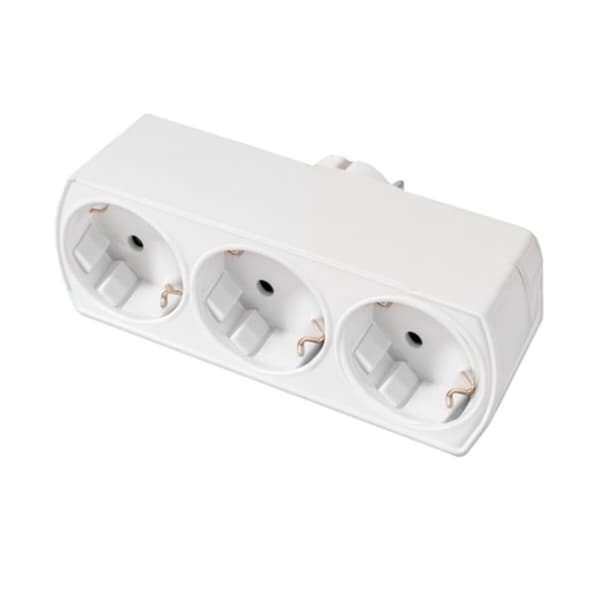 Plugg adapter Silver Electronics SCHUKO Silvrig (3 antal)