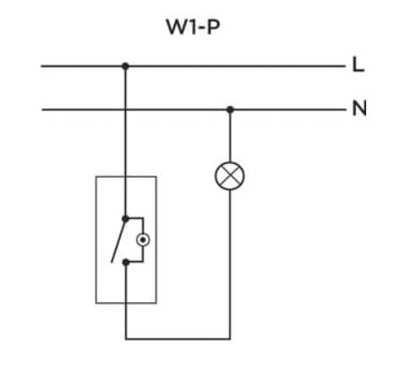 QUADRA QR-W1 enkel ljusströmbrytare.