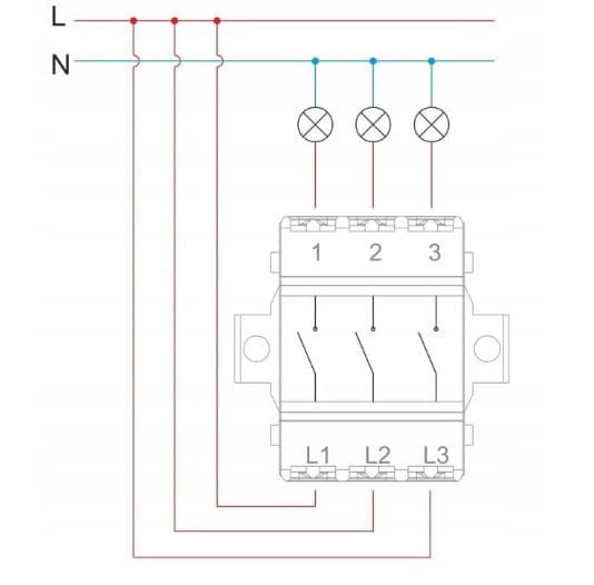 Quadra lyskontakt sort glas 3