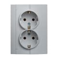 Miniatyrbillede 5 af 6: Dobbelt Schuko-stikkontakt med beskyttelseskontakt, hvid, 220-250V, 2 stikkontakter