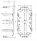Pikkukuva 7 / 11: x kipsilevylaatikko, jossa 2 lokeroa, ? 68 mm x 136 mm x 60 mm syvä, PK60-10PG 1 kpl.