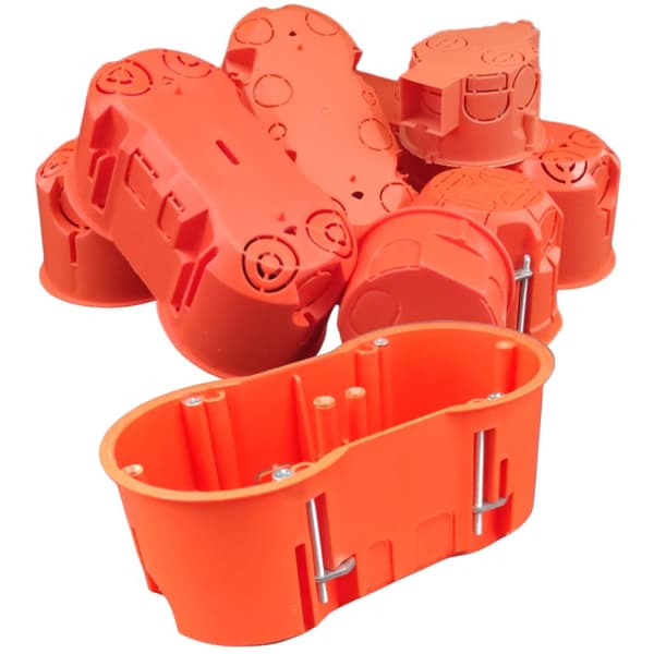 5 x 2-osainen kipsilevyrasia, ? 68 mm x 136 mm x 60 mm syvä, PK60-10PG 5 kpl.