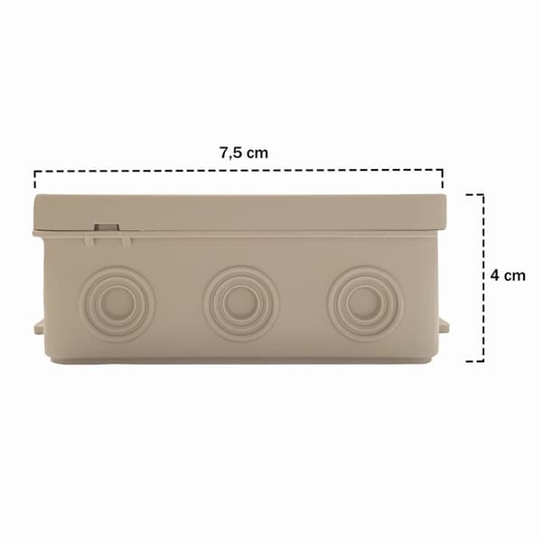 5x Pinta-asennettava kytkentärasia, IP54, valkoinen kytkentärasia 75 x 75 x 41 mm, 5 kpl
